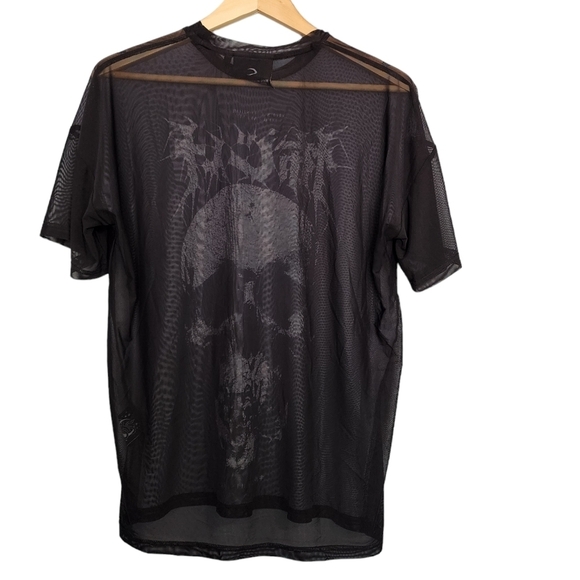 Killstar Fearless Mesh BF Tee Oversized Skull XS - Picture 3 of 6